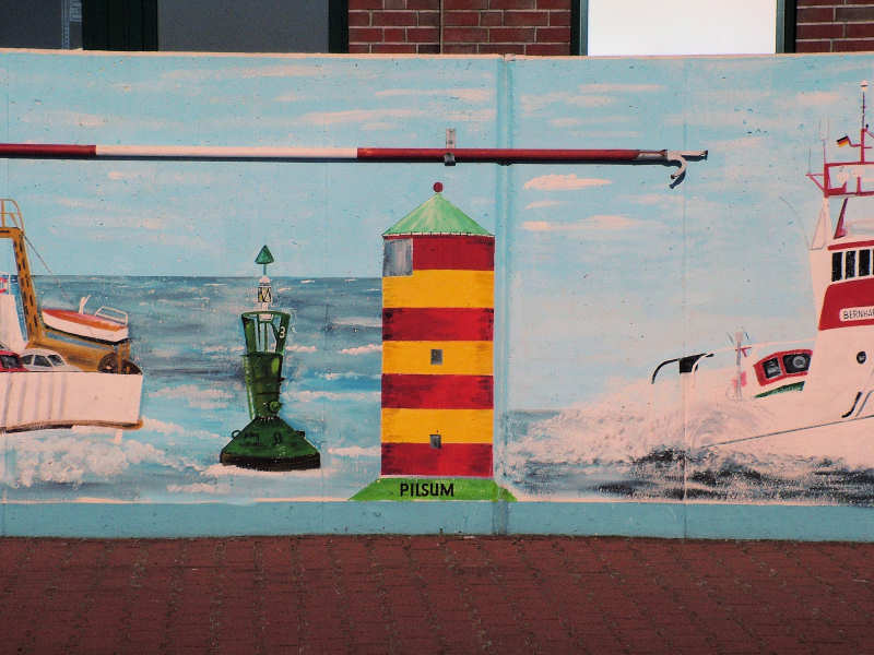 Wilfried Schlegel - Verschiedene Motive an der Hafenmauer (2006)