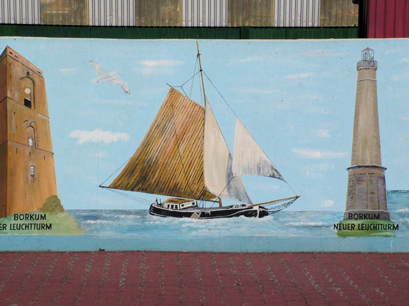 Wilfried Schlegel - Verschiedene Motive an der Hafenmauer (2006)