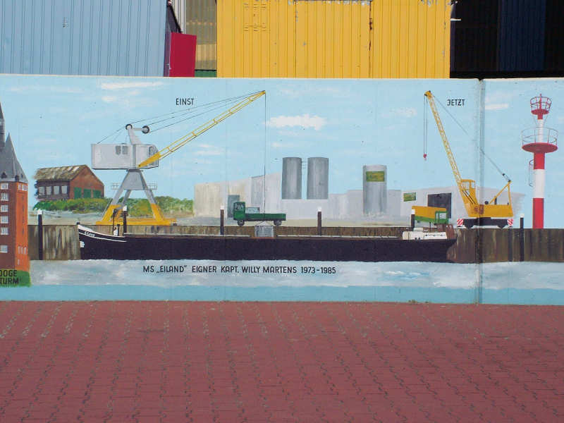 Wilfried Schlegel - Verschiedene Motive an der Hafenmauer (2006)