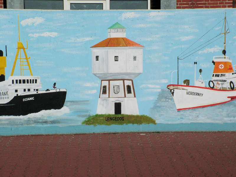 Wilfried Schlegel - Verschiedene Motive an der Hafenmauer (2006)