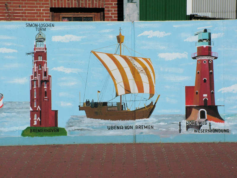 Wilfried Schlegel - Verschiedene Motive an der Hafenmauer (2006)