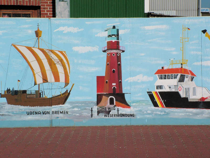 Wilfried Schlegel - Verschiedene Motive an der Hafenmauer (2006)