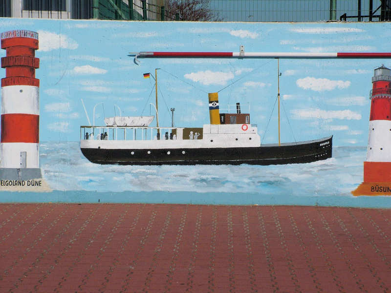 Wilfried Schlegel - Verschiedene Motive an der Hafenmauer (2006)