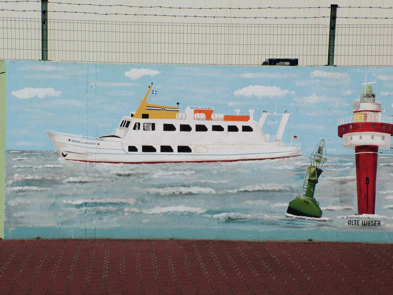 Wilfried Schlegel - Verschiedene Motive an der Hafenmauer (2006)