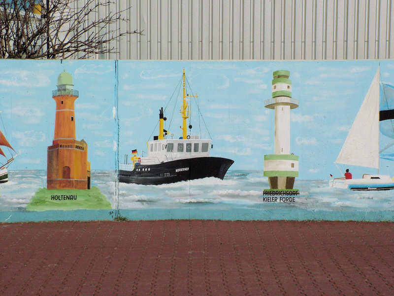 Wilfried Schlegel - Verschiedene Motive an der Hafenmauer (2006)