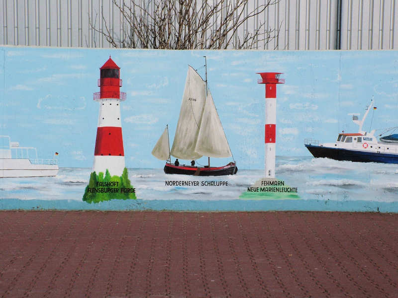 Wilfried Schlegel - Verschiedene Motive an der Hafenmauer (2006)