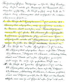 Ausschnitt aus dem Wahlprotokoll vom 10.03.1886 (Nachmittags 3 Uhr)
