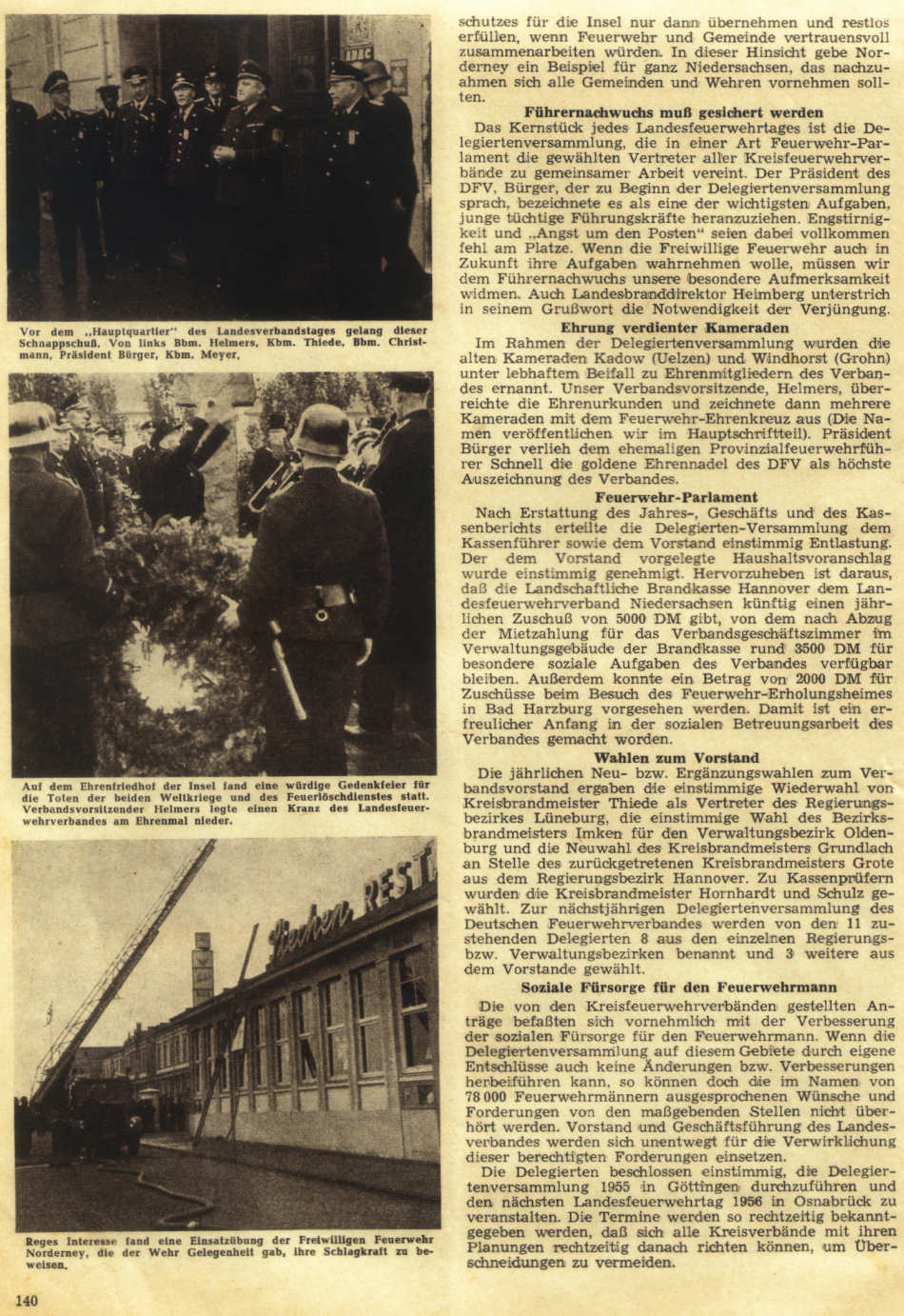 Niedersächsischer Landesfeuerwehrtag 11. - 13. Juni 1954