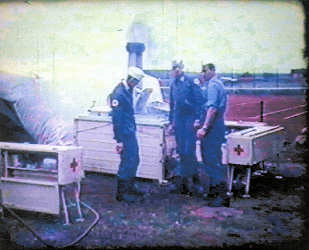 Das DRK-Norden kocht für alle Teilnehmer eine leckere Erbsensuppe.