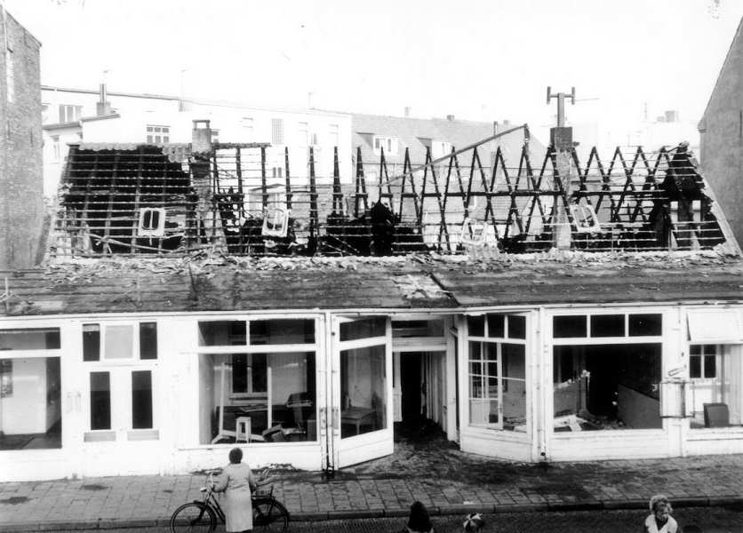 Brand Haus Dunkel/Beister, Friedrichstraße - 01.11.1972 Brand Haus Dunkel/Beister, Friedrichstraße - 01.11.1972