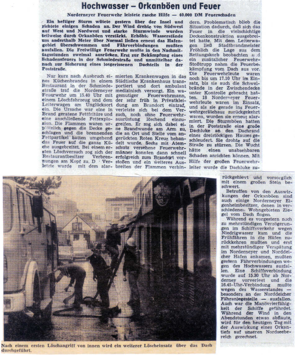 Brand im Restaurant "Dafni" am 04.01.1983 Brand im Restaurant "Dafni" am 04.01.1983