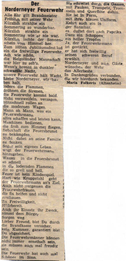 Zur Wiederwahl von Kamerad Gerhard Fröhlich