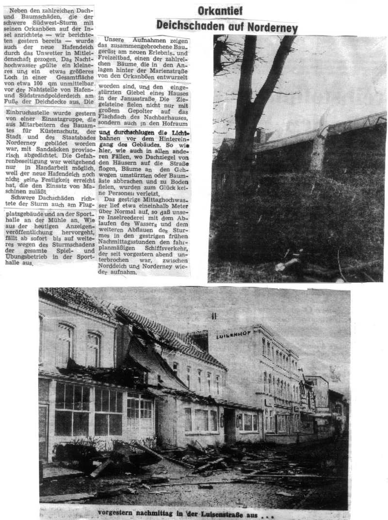 Orkan über Norderney - 26.01.1990 Orkan über Norderney - 26.01.1990