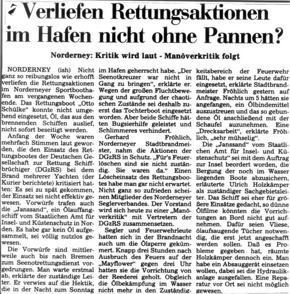 Norderneyer Sportboothafen - 23./24.06.1991 Norderneyer Sportboothafen - 23./24.06.1991