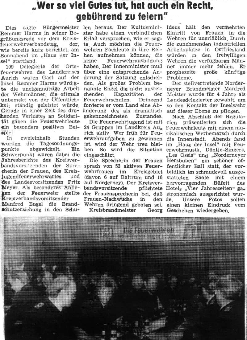 Verbandstag der Kreisfeuerwehr - 29.06.1991 Verbandstag der Kreisfeuerwehr - 29.06.1991