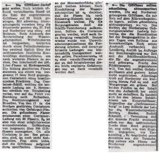 Giftfässer an Land gespült - 10.11.1991