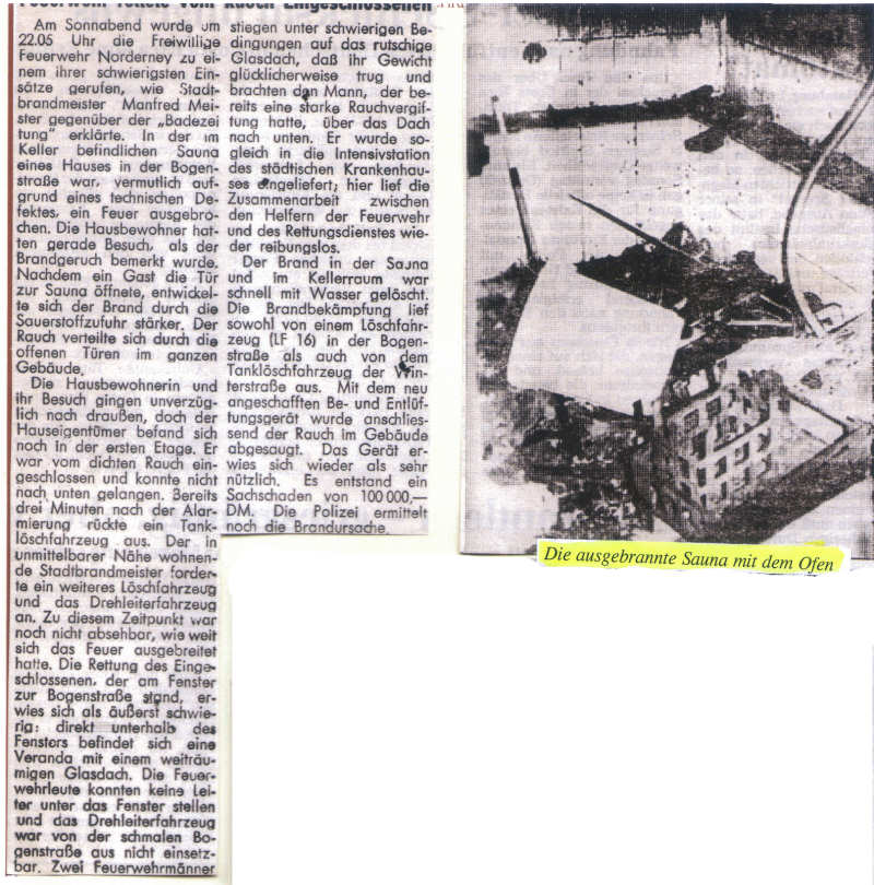 Saunabrand in der Bogenstraße am 04.01.1996 um 22.05 Uhr Saunabrand in der Bogenstraße am 04.01.1996 um 22.05 Uhr
