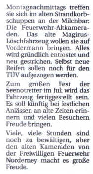 Die Feuerwehraltkameraden polieren ihre LF 16 auf - Mai 2003