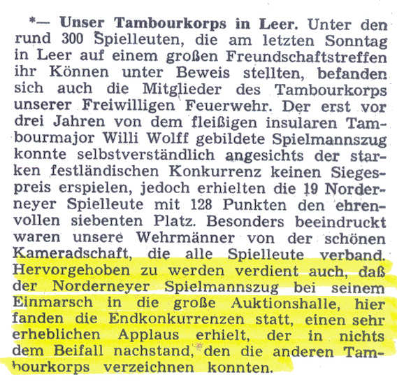 Großer Applaus beim Einmarsch - 09.04.1955