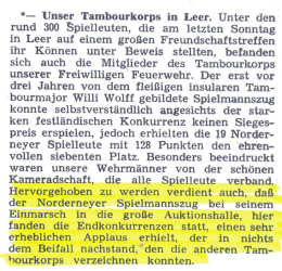 Großer Applaus beim Einmarsch - 09.04.1955