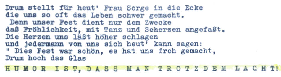 Kameradschaftsabend - 1955