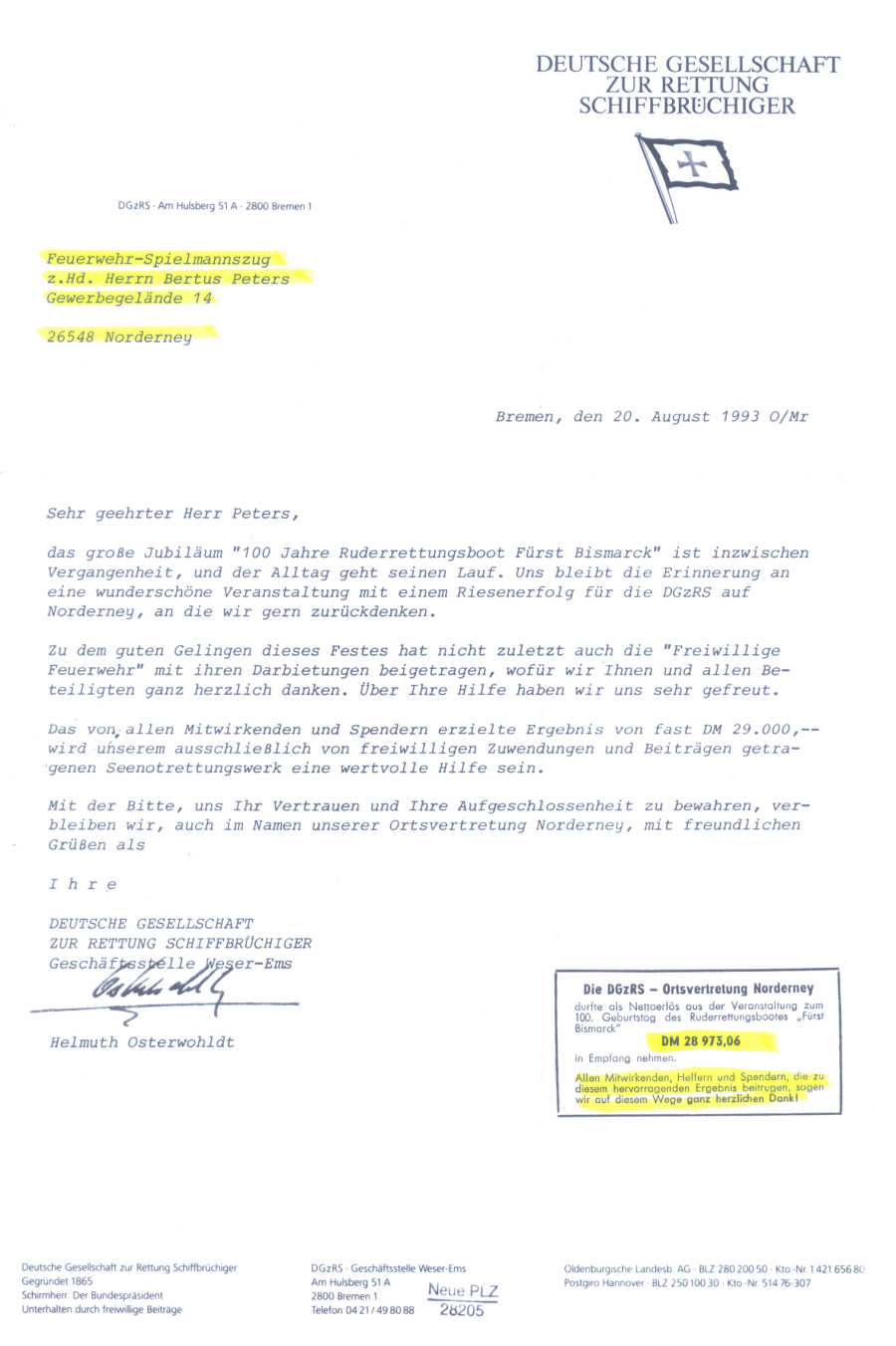 DGzRS - Jubiläum - 1993 DGzRS - Jubiläum - 1993