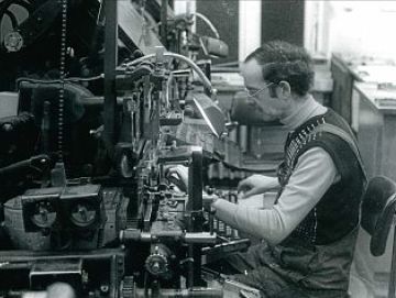 Maschinensetzer Alfred Gillberg. Maschinensetzer Alfred Gillberg.