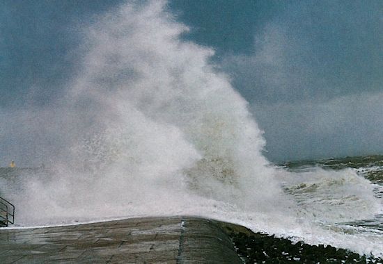 Sturmflut im Westen der Insel Baltrum Sturmflut im Westen der Insel Baltrum