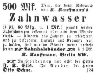 Zeitungsanzeige
