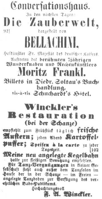 Zeitungsanzeige
