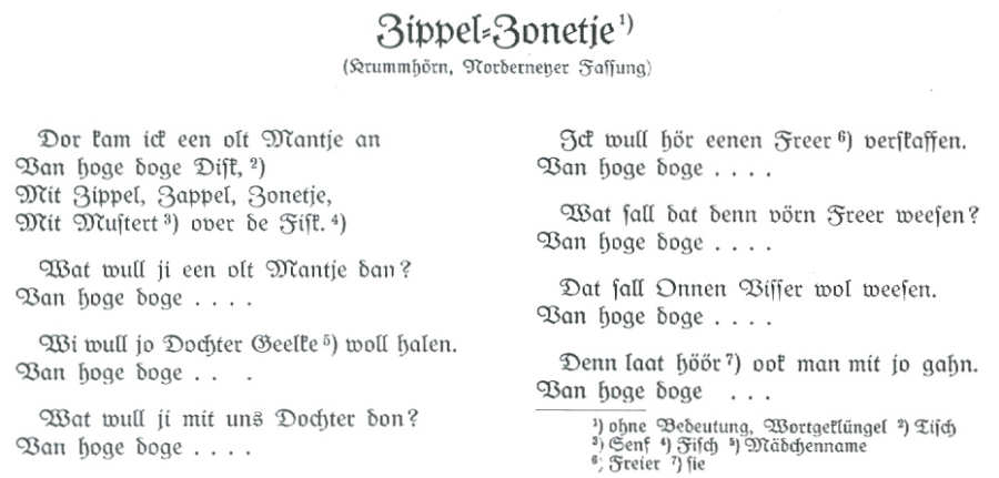 Zippel, Zappel, Zonetje Zippel, Zappel, Zonetje