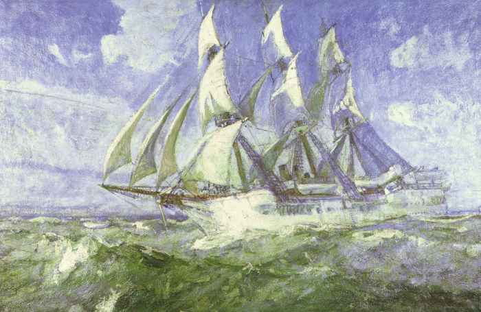 SMS "Charlotte" / 1925 - Öl auf Leinwand - 80 x 120 cm