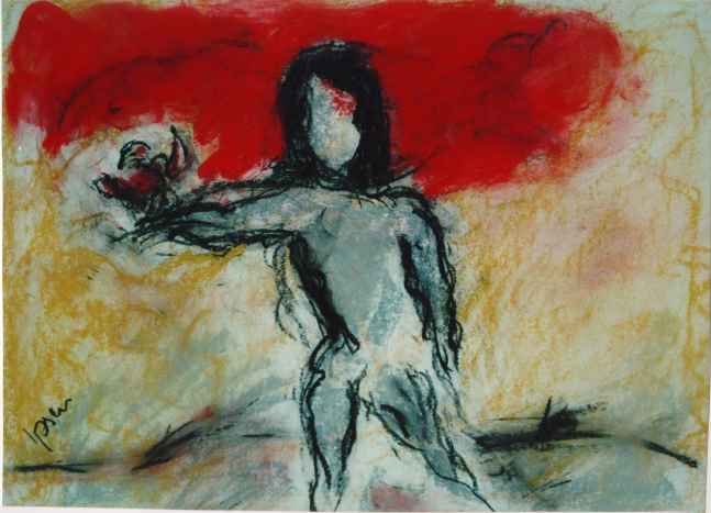 "Die Feuertänzer" III (Zyklus) - Pastell 48 x 68 cm