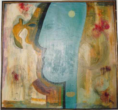 Frauenmond (1990) Öl auf Leinwand 50 x 80 cm Frauenmond (1990) Öl auf Leinwand 50 x 80 cm