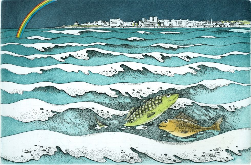 "Zwei Fische vor Norderney" 1984